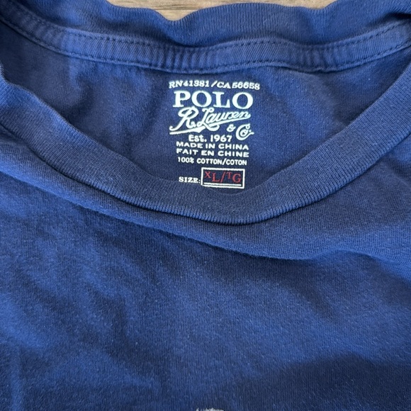 Vintage POLO Ralph Lauren Men's Size XL Blue Tee-Shirt 100% Cotton - Picture 2 of 8